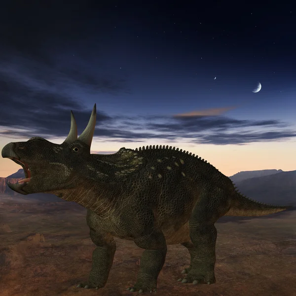 Diceratops-3d δεινόσαυρος — Φωτογραφία Αρχείου