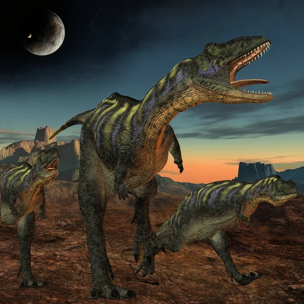 ไดโนเสาร์ Aucasaurus 3D ภาพสต็อก