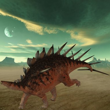 Kentrosaurus-3D Dinosaur clipart
