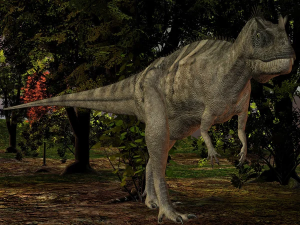 Ceratozaur nasicornis-3d dinozaur — Zdjęcie stockowe