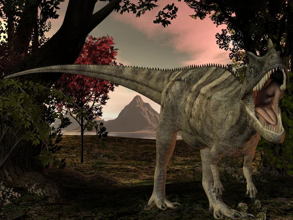 Dinossauro Ceratosaurus nasicornis-3D — Fotografia de Stock
