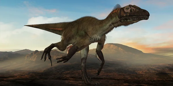Utahraptor ostrommayorum-3d δεινόσαυρος — Φωτογραφία Αρχείου