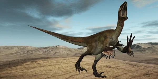 Utahraptor ostrommayorum-3D Dinosaur Royalty Free Stock Images