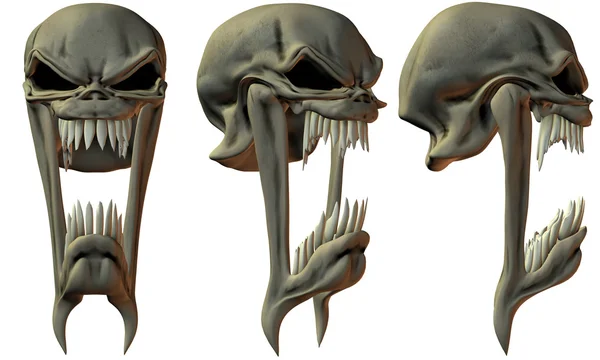 3D Fantasy Skulls — Stock Photo, Image