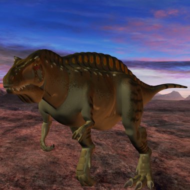 Acrocanthosaurus-3D Dinosaur clipart
