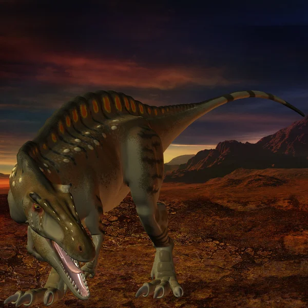 Dinosaurio Acrocanthosaurus-3D — Foto de Stock