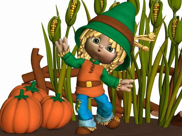 Toon Scarecrow — Stockfoto