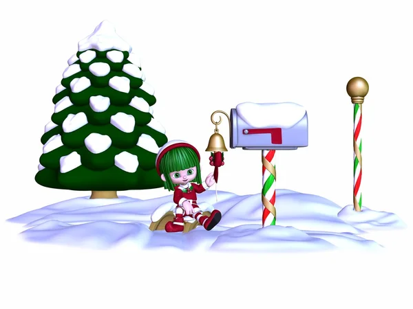 Lindo elfo de Navidad —  Fotos de Stock