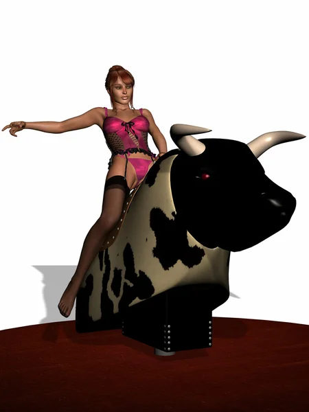 "Sexy" Bull Riding — Fotografia de Stock