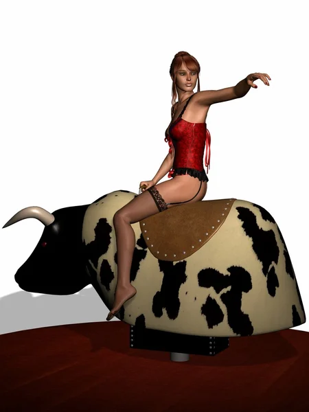 "Sexy" Bull Riding — Fotografia de Stock