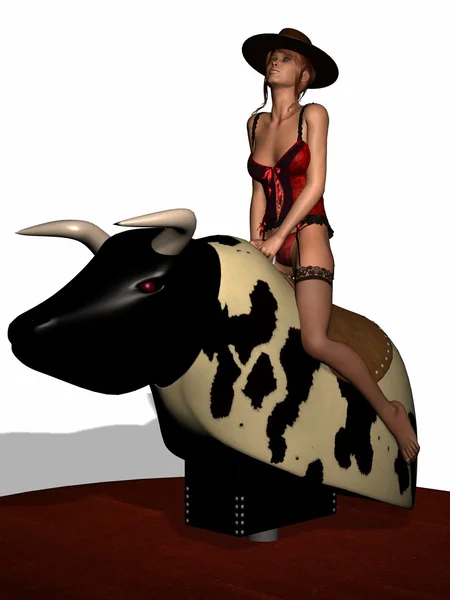 Sexy Bull Equitazione — Foto Stock