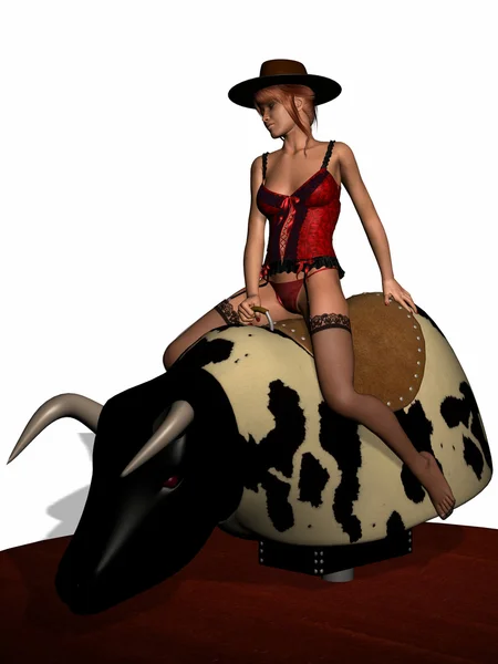 Сексуальна Bull їзда — стокове фото