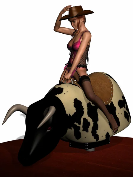 Sexy Bull Riding — Stock Photo, Image