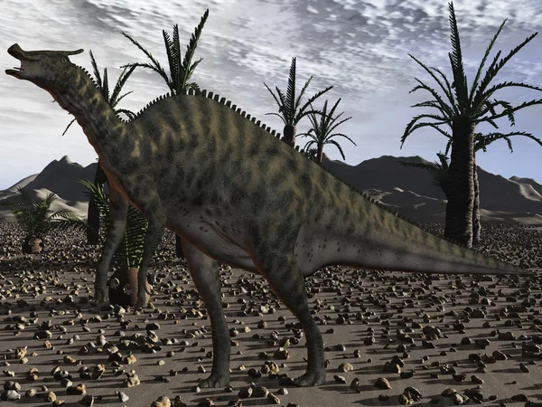 Saurolophus Angustirostris-3D Dinosaur — Stock Photo, Image