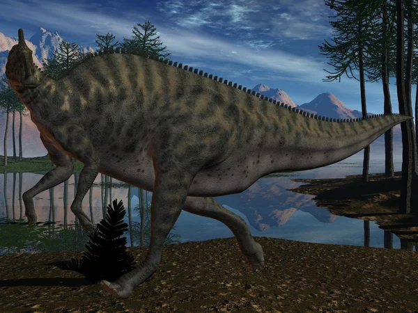 Saurolophus Angustirostris-3D Dinosaur — Stock Photo, Image