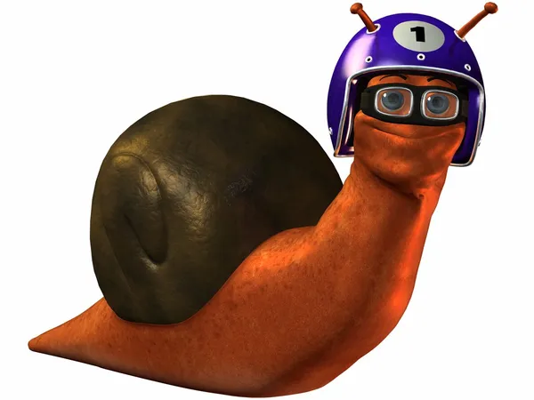 Toon Racing Snail — Stock Photo, Image