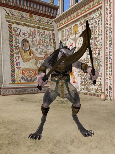 Anubis-fantasy Egyptische monster — Stockfoto