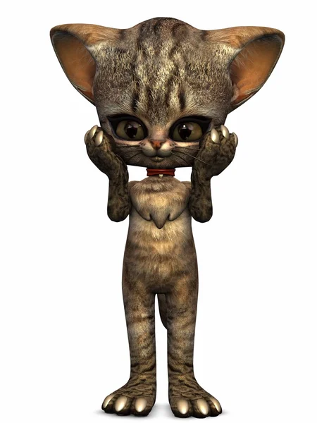 Weinig kitty-toon figuur — Stockfoto