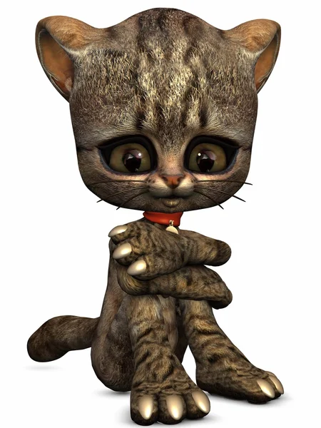 Маленький кошеня Toon фігура — стокове фото