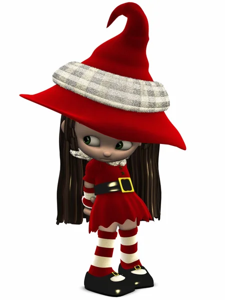Little Christmas Elf-Toon Figure — Stock Photo, Image