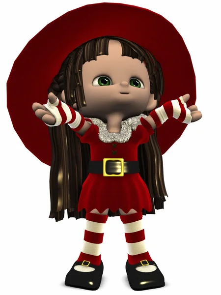 Figura pequeña Elf-Toon de Navidad — Foto de Stock