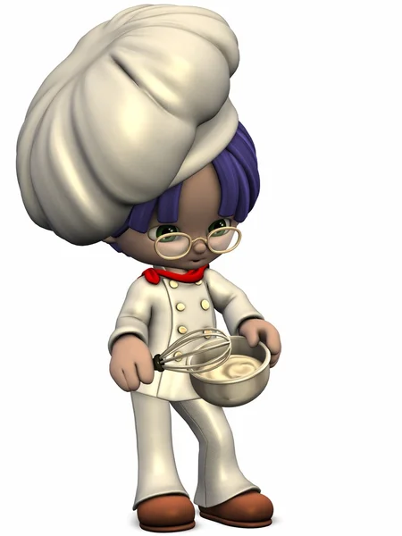 小小厨师-卡通人物图 — 图库照片