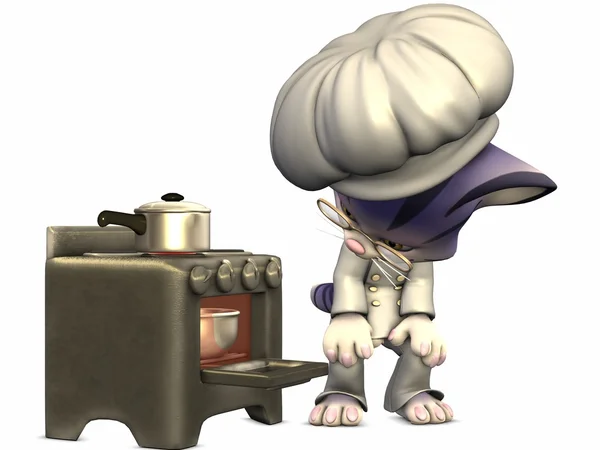 Küçük aşçı - toon şekil — Stok fotoğraf
