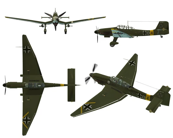 Ju87d 斯-俯冲轰炸机从世界 — 图库照片