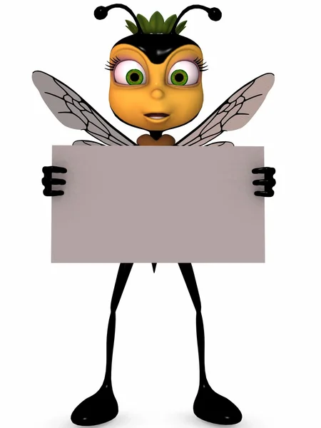 Honey the Toon Bee with Sigm´n — Stock Photo, Image