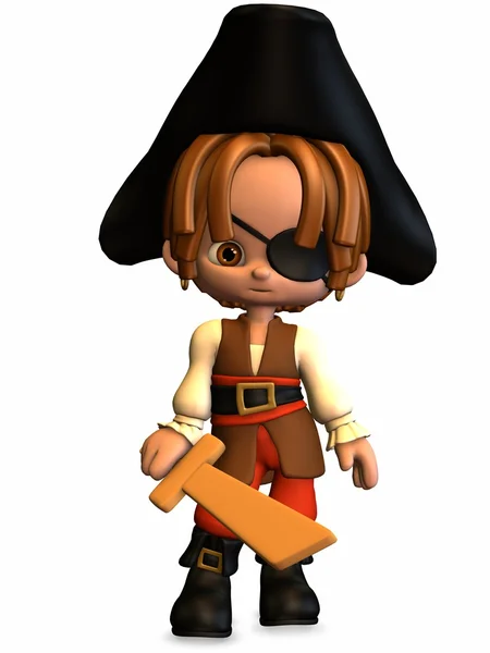 Lilla pirat - toon figur — Stockfoto