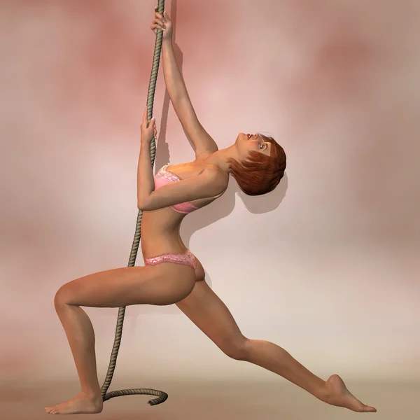 Sexy Rope Dance — Stock Photo, Image