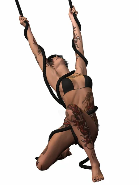 Dança de corda sexy — Fotografia de Stock
