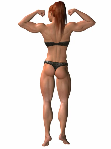 Bodybuilderin posiert — Stockfoto