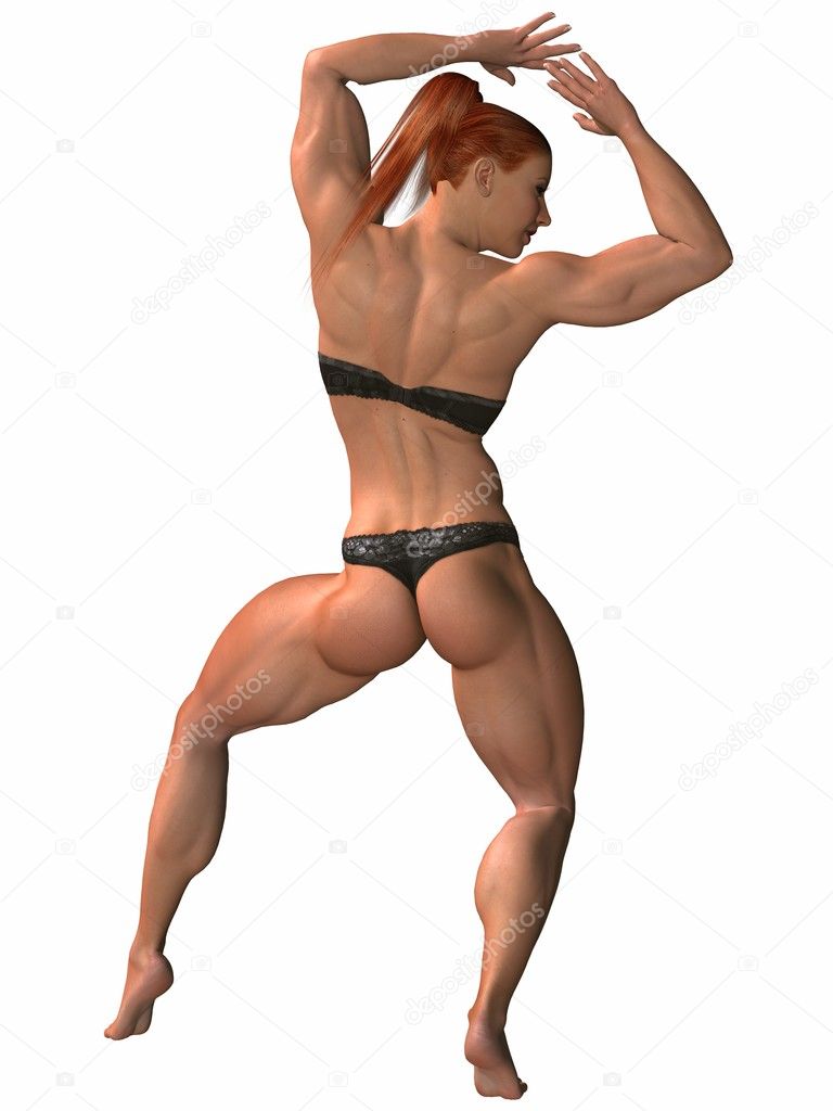 Back view female bodybuilder hi-res stock photography and images - Alamy