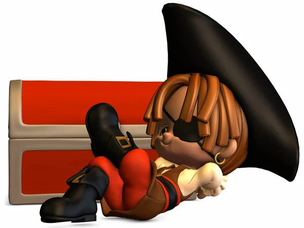 Kleiner Pirat - Zeichentrickfigur — Stockfoto