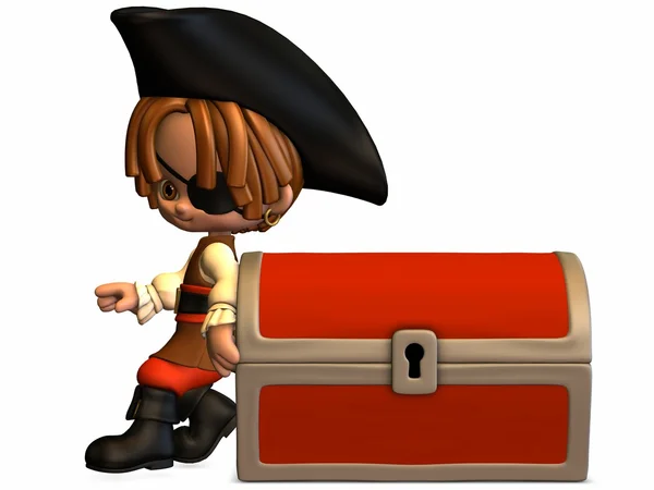 Маленький пират - Toon Figure — стоковое фото
