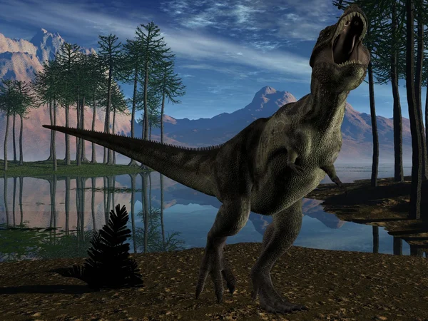 Tyrannosaurus - 3d δεινόσαυρος — Φωτογραφία Αρχείου