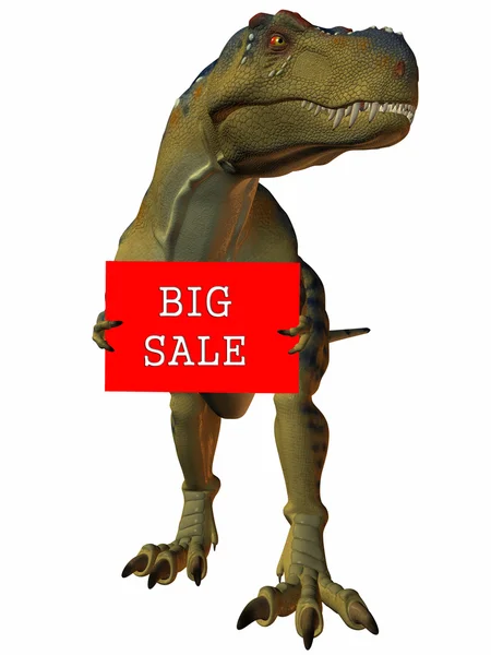 3D Figure with Sale Sign — Stock Photo, Image