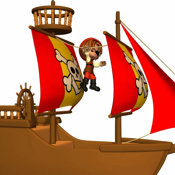 Pequeno pirata - Toon Figure — Fotografia de Stock