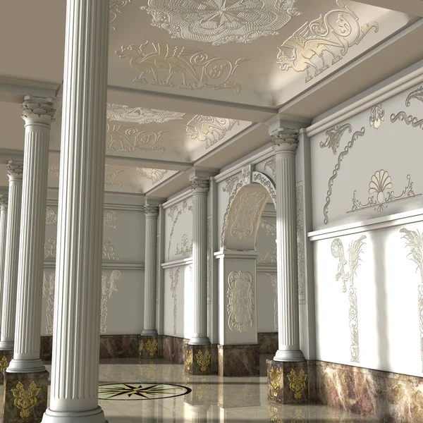 Wielki luksusowy hall — Zdjęcie stockowe