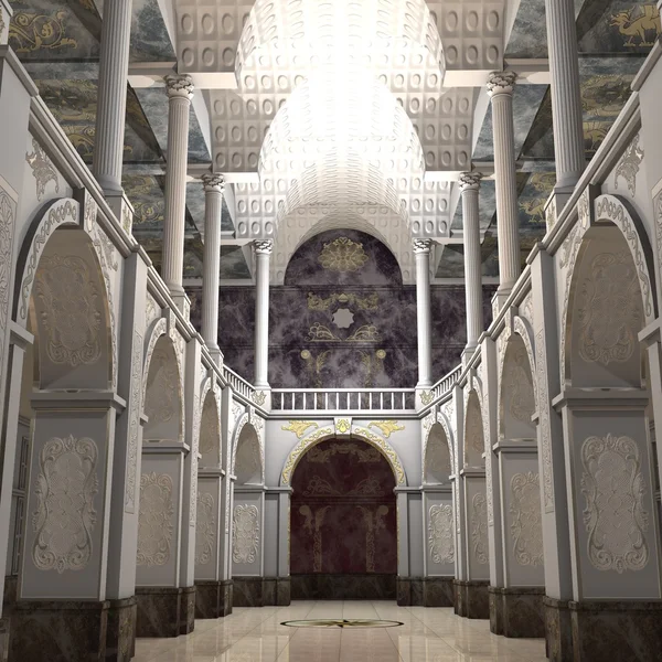 Большой роскошный зал — стоковое фото