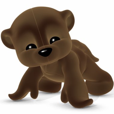 sevimli teddy - toon şekil