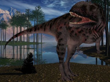 Majungasaurus Crenatissimus - 3D Dinosau clipart