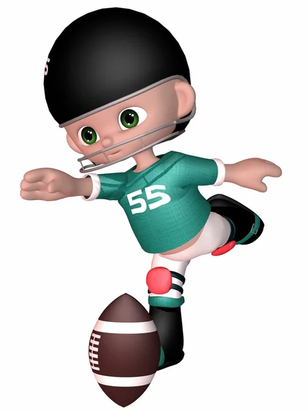 Маленький футболист - Toon Figure — стоковое фото