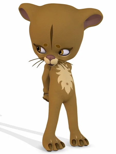 Niedliche Löwe - Zeichentrickfigur — Stockfoto