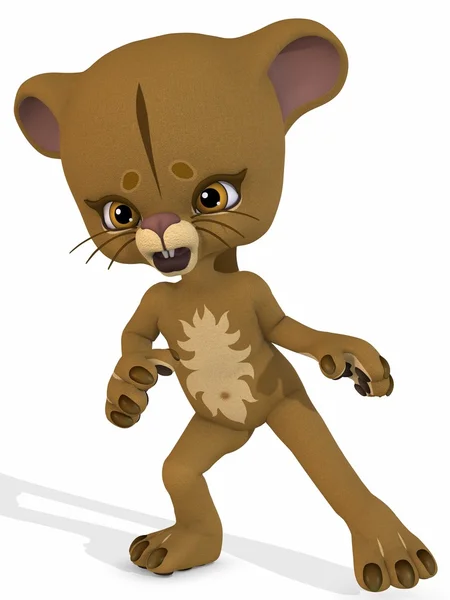 Niedliche Löwe - Zeichentrickfigur — Stockfoto