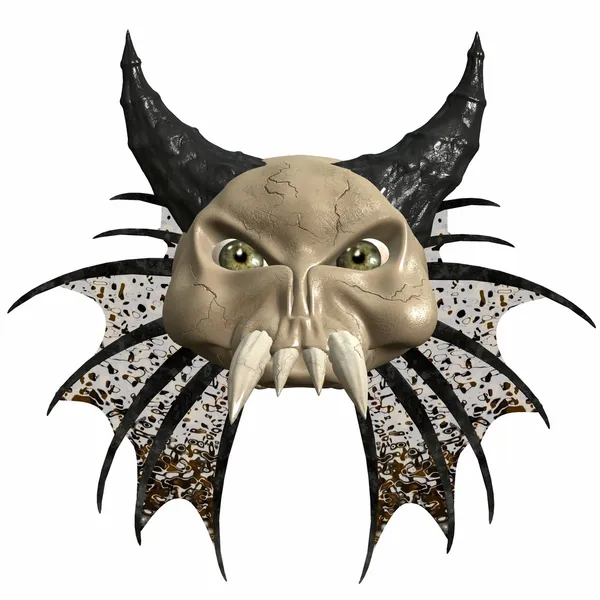3D fantasy schedel — Stockfoto