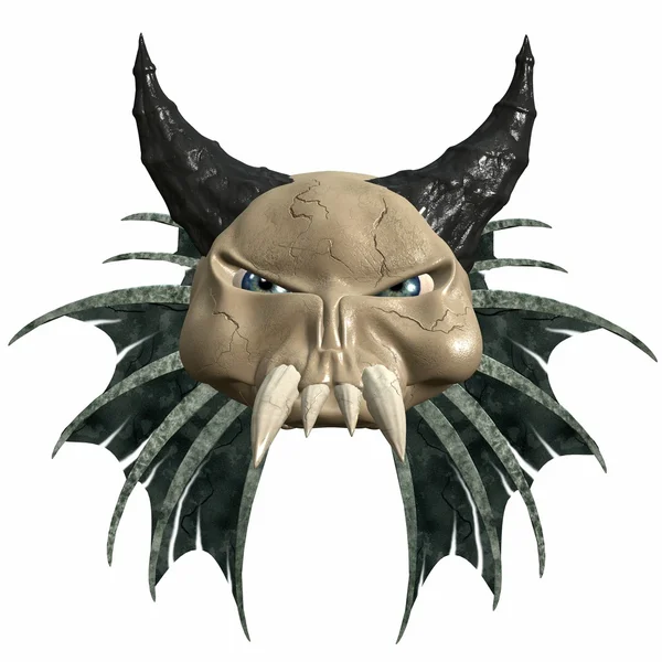 3D fantasy schedel — Stockfoto