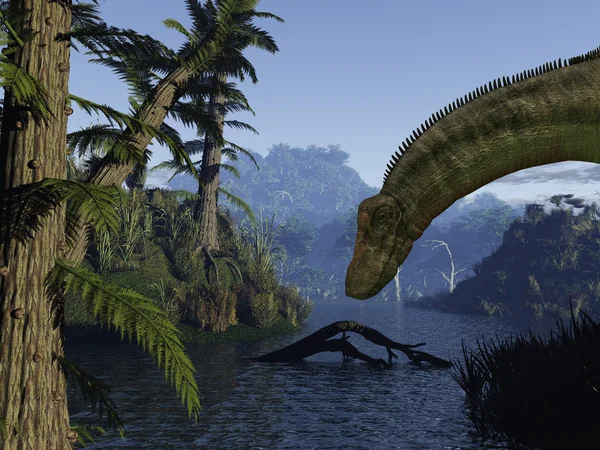 ディクラエオサウルス - 3d の恐竜 — ストック写真