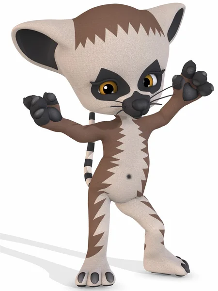 Niedlichen Lemur - toon Figur — Stockfoto